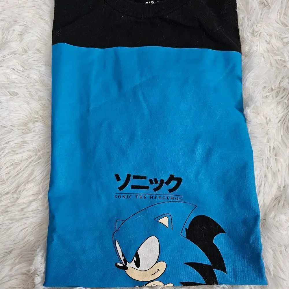 Boy's Old Navy Size XL Black and Blue Sonic Tee